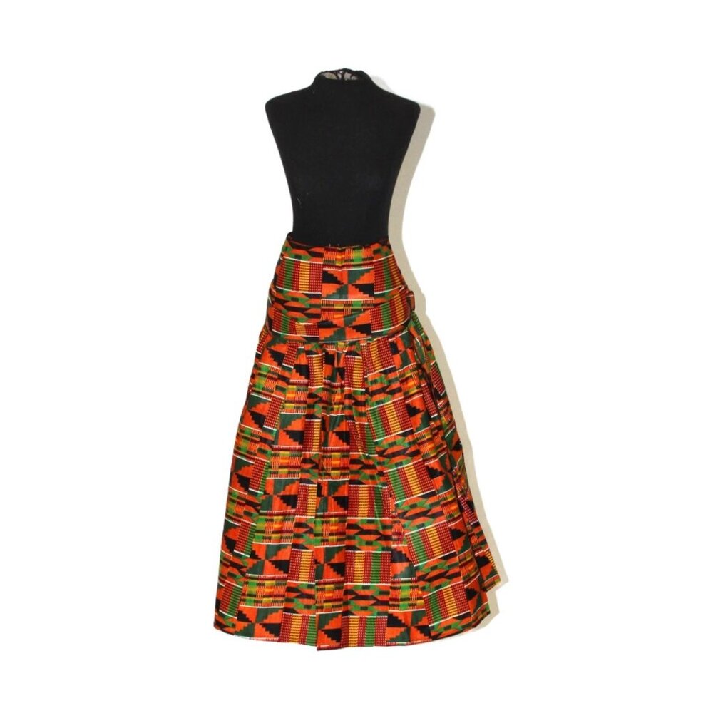 African Kente Wax printed  Skirt Women's Free Size